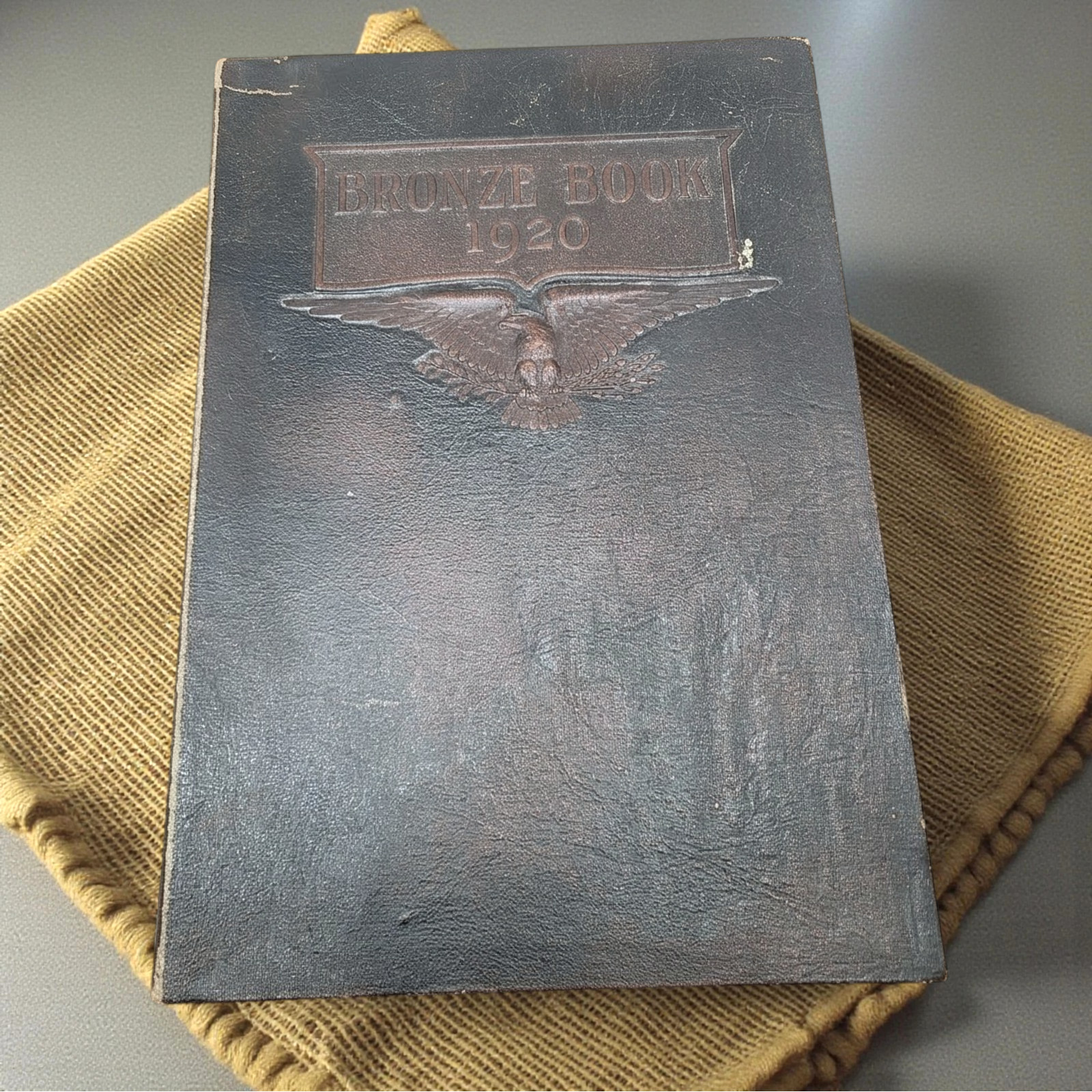 Central State Normal School Edmond Oklahoma 1920 Antique Bronze Book Yearbook