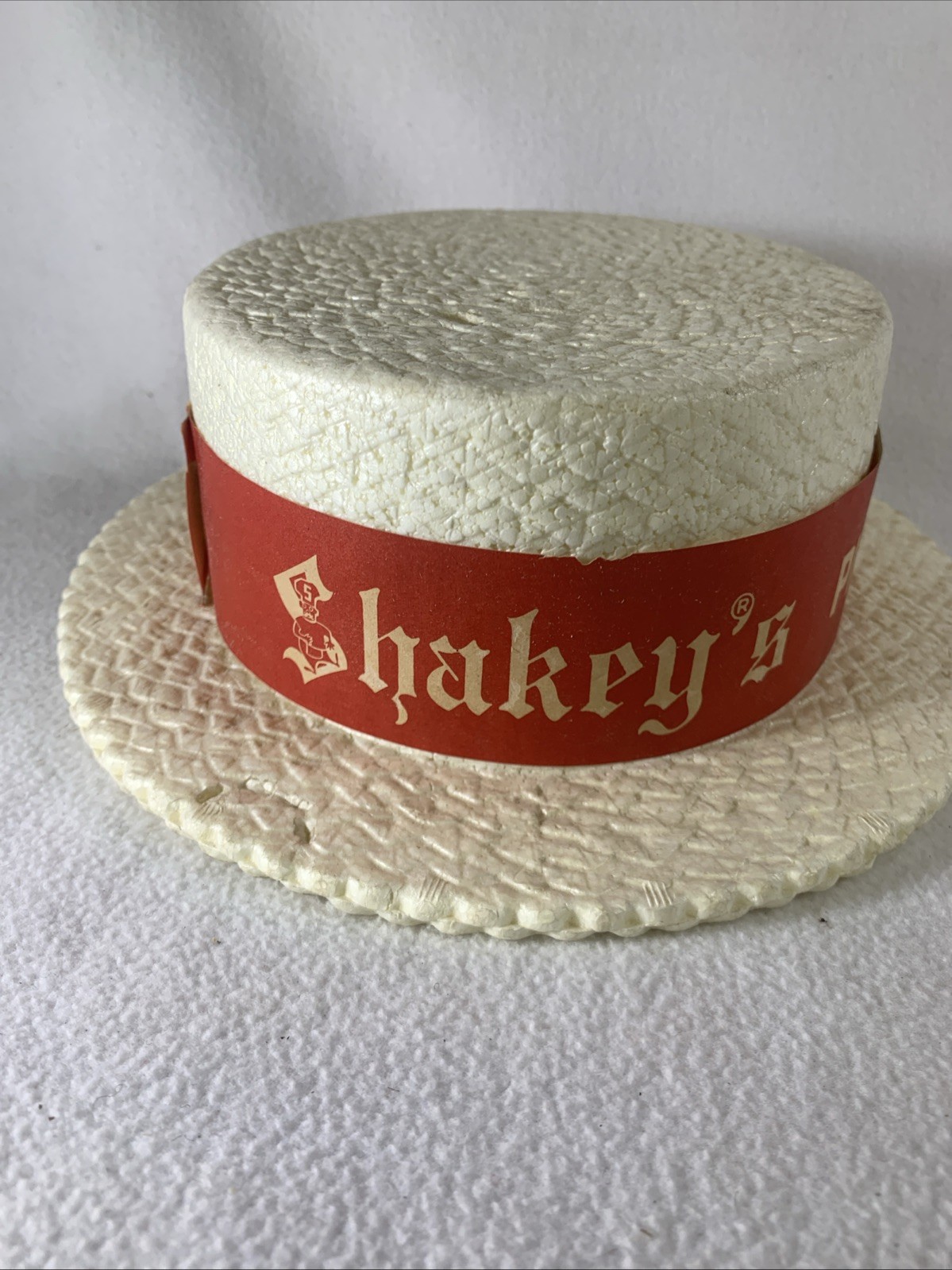 Vintage 1967 Shakey’s Pizza Parlor Birthday Party Club Styrofoam Hat Vintage 1967 Shakey’s Pizza Parlor Birthday Party Club Styrofoam Hat