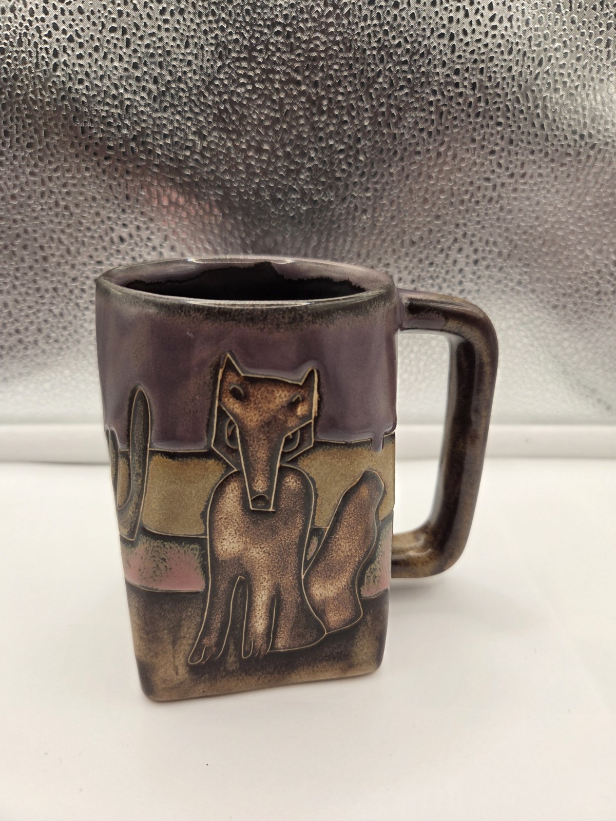 Mara of Mexico Pottery Mug Southwest Design Coyote Saguaro Adobe Village Mara of Mexico Pottery Mug Southwest Design Coyote Saguaro Adobe Village