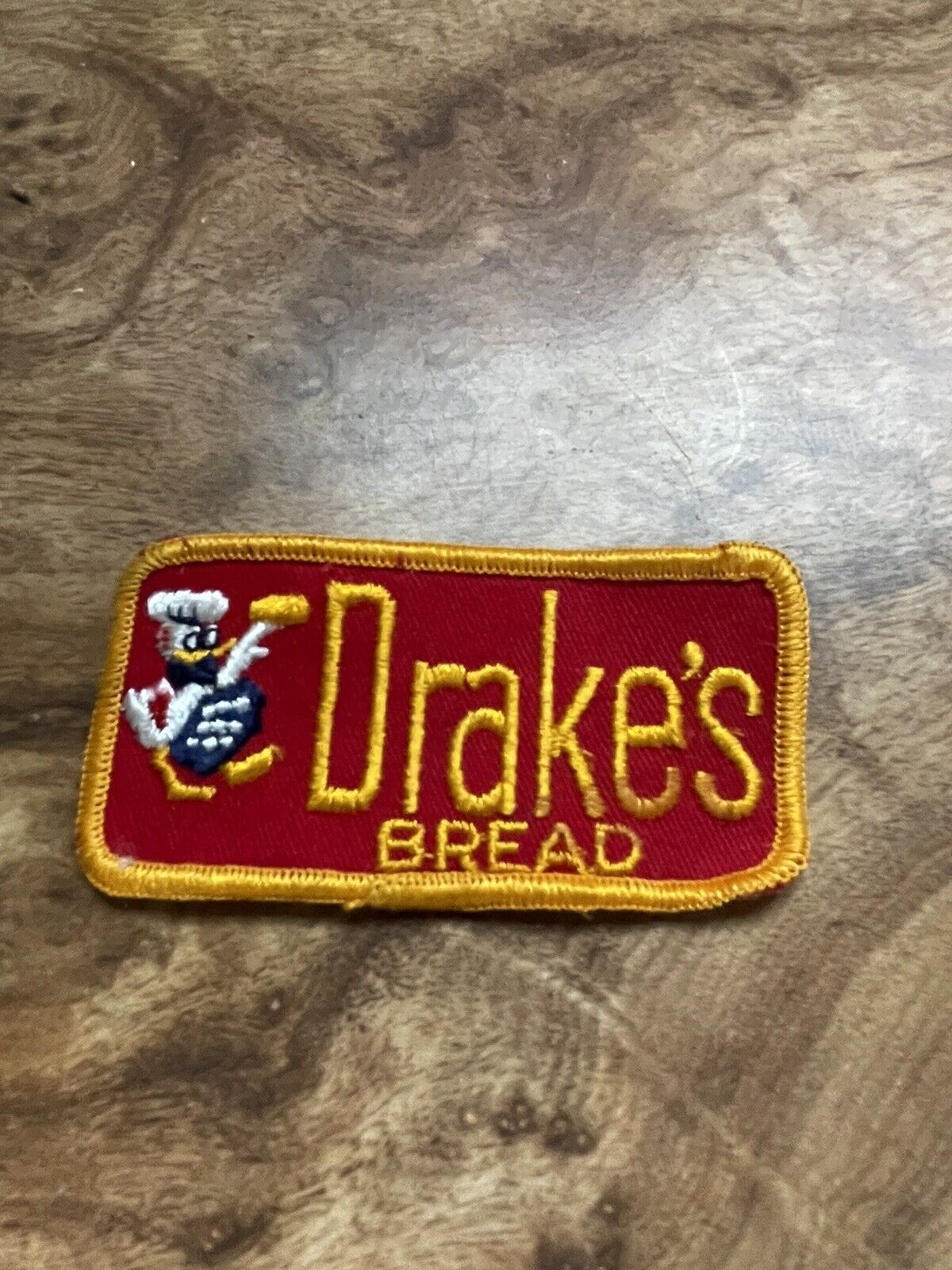 Drake’s Bakery Bread Cakes Patch Sew On Rare 3” Vtg Uniform 70s Logo