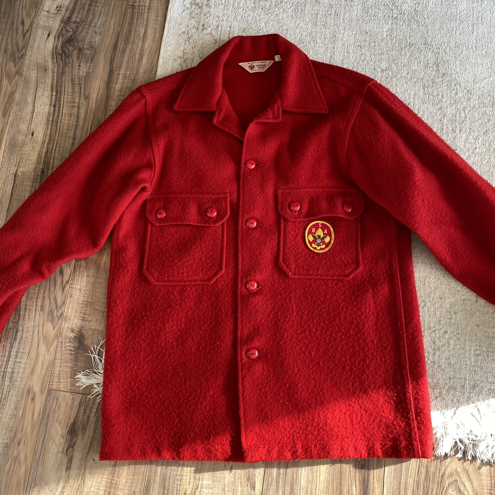 Vintage Boy Scouts of America Official Jacket USA Red Wool Adult 40 - BSA Patch Vintage Boy Scouts of America Official Jacket USA Red Wool Adult 40 - BSA Patch