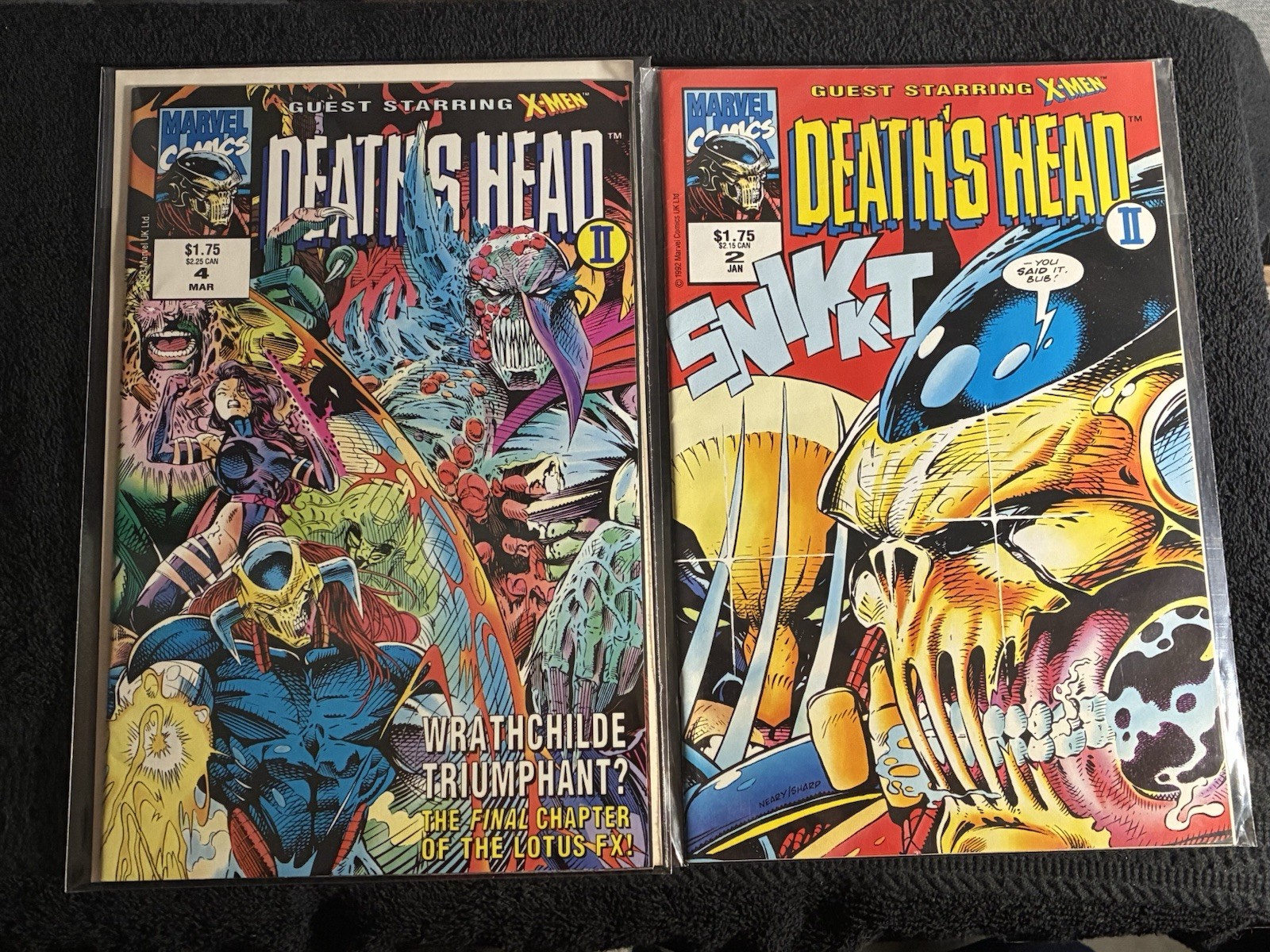 Death’s Head II #2 & #4 Lot Marvel UK 1992-1993 X-Men Guest Appearances Death’s Head II #2 & #4 Lot Marvel UK 1992-1993 X-Men Guest Appearances