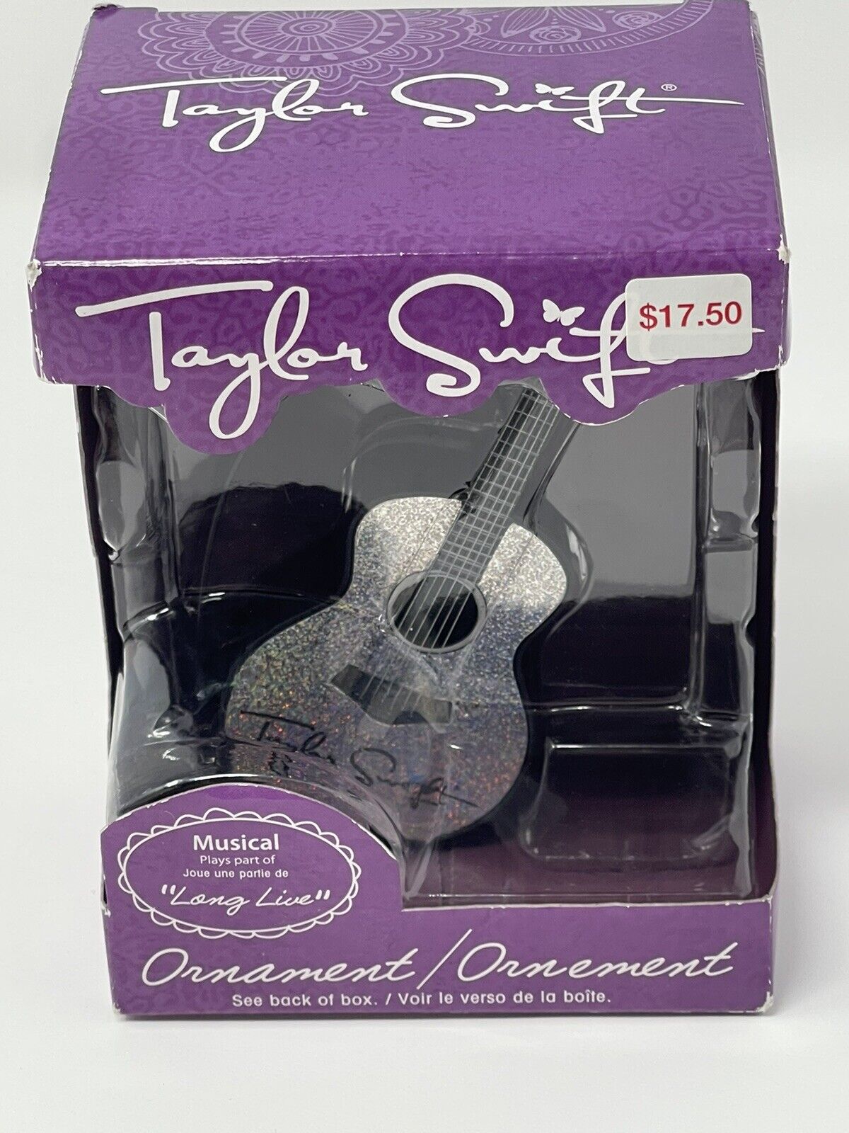 Taylor Swift Long Live Musical Guitar Ornament w/Original Packaging RARE