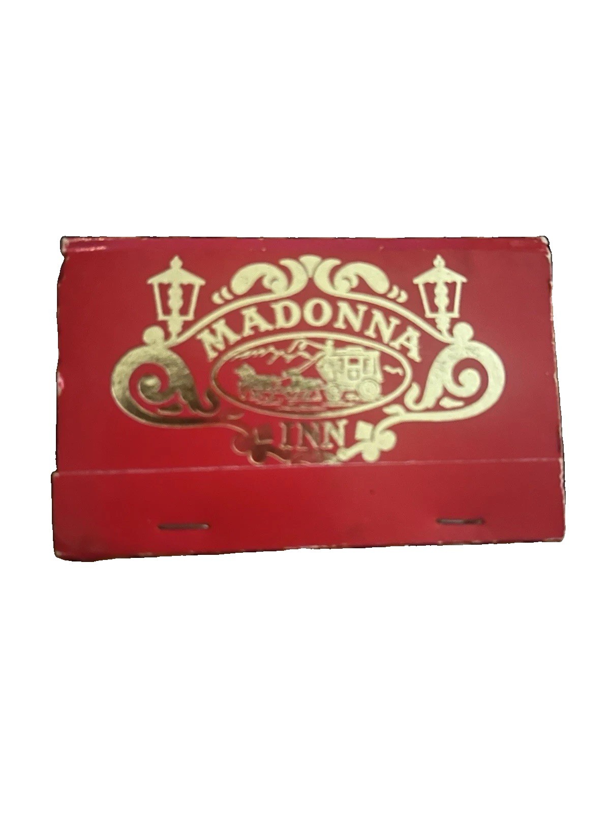 Vintage Matchbook Madonna Inn San Luis Obispo Unstruck Gold Matches Wide