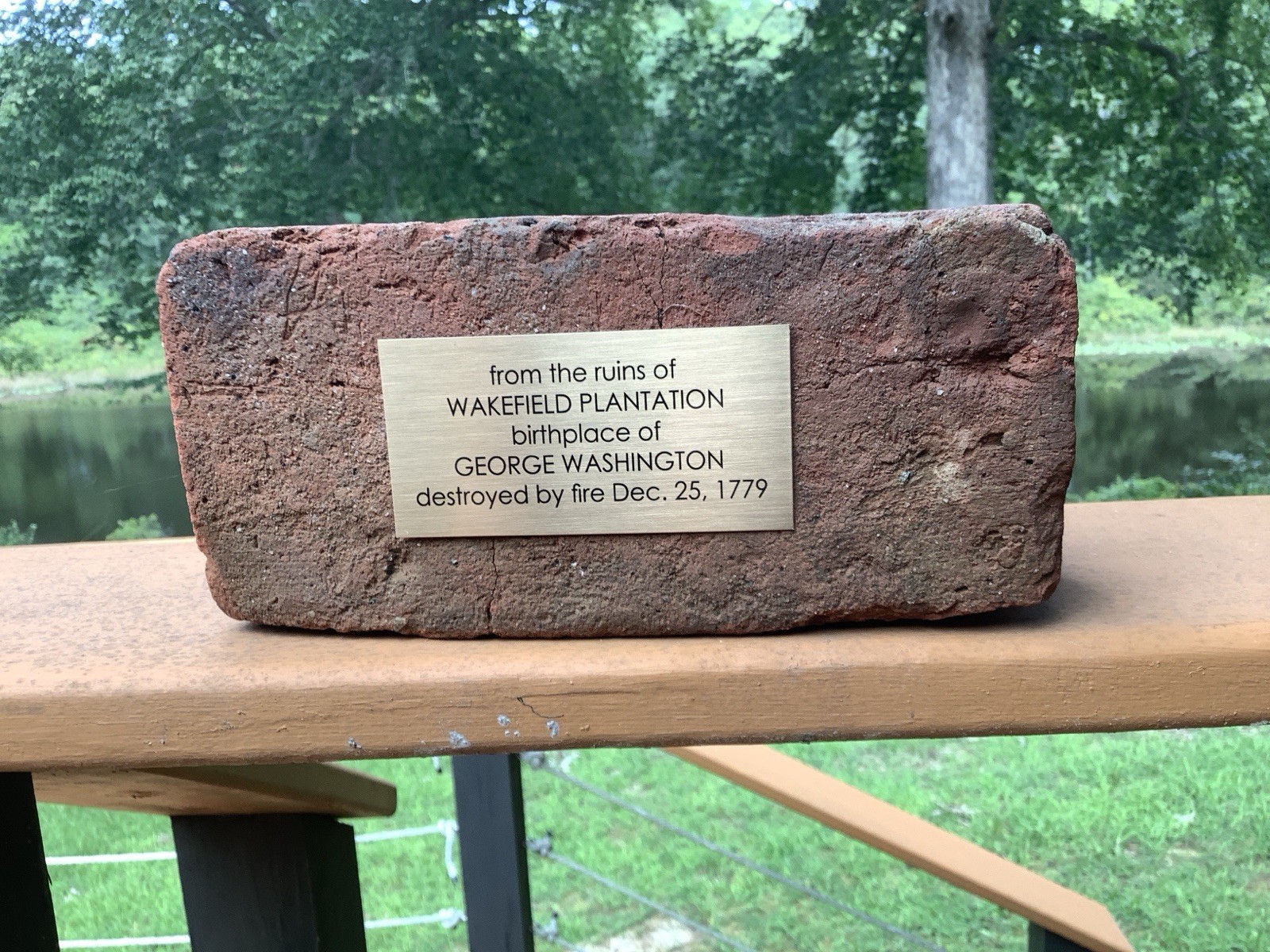 George Washington Relic Brick from Wakefield, Birthplace Of Our 1st President George Washington Relic Brick from Wakefield, Birthplace Of Our 1st President