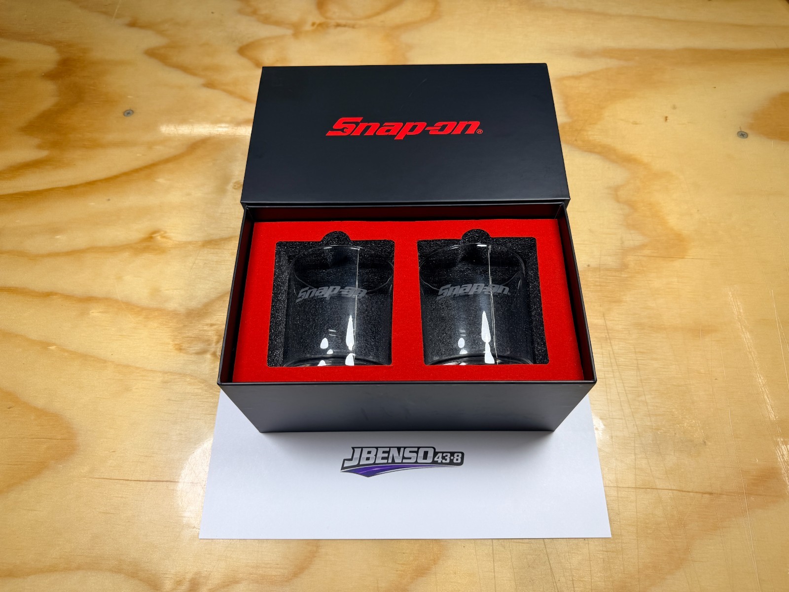 Snap-on Tools NEW 2pc Promotional Whiskey Glass Set Snap-on Tools NEW 2pc Promotional Whiskey Glass Set