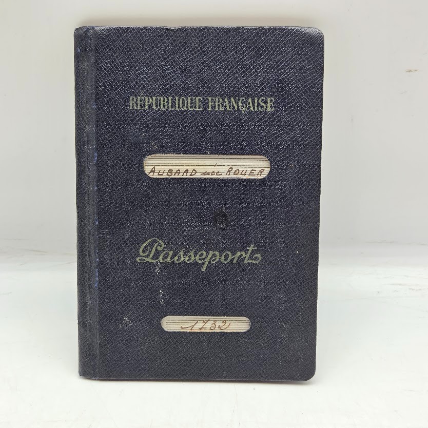 RARE VTG France Passport 1950s Stamps Paris Lady Marthe Jeanne Francaise & Child RARE VTG France Passport 1950s Stamps Paris Lady Marthe Jeanne Francaise & Child