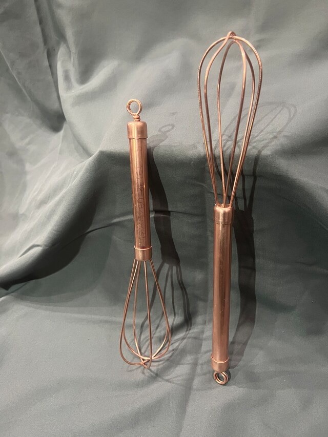 Set of 2 Handmade All-Copper Whisks – 12” & 8” | Heavy Gauge | Kitchen & Gift Set of 2 Handmade All-Copper Whisks – 12” & 8” | Heavy Gauge | Kitchen & Gift