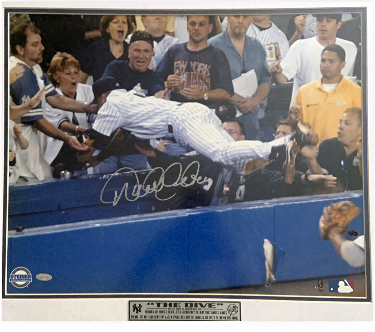 Derek Jeter New York Yankees The Dive Autographed Framed Steiner Sports Derek Jeter New York Yankees The Dive Autographed Framed Steiner Sports