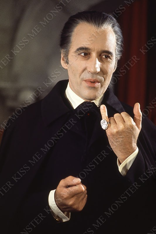 CHRISTOPHER LEE Scars of Dracula 1970 Ring Portrait Photo CHRISTOPHER LEE Scars of Dracula 1970 Ring Portrait Photo