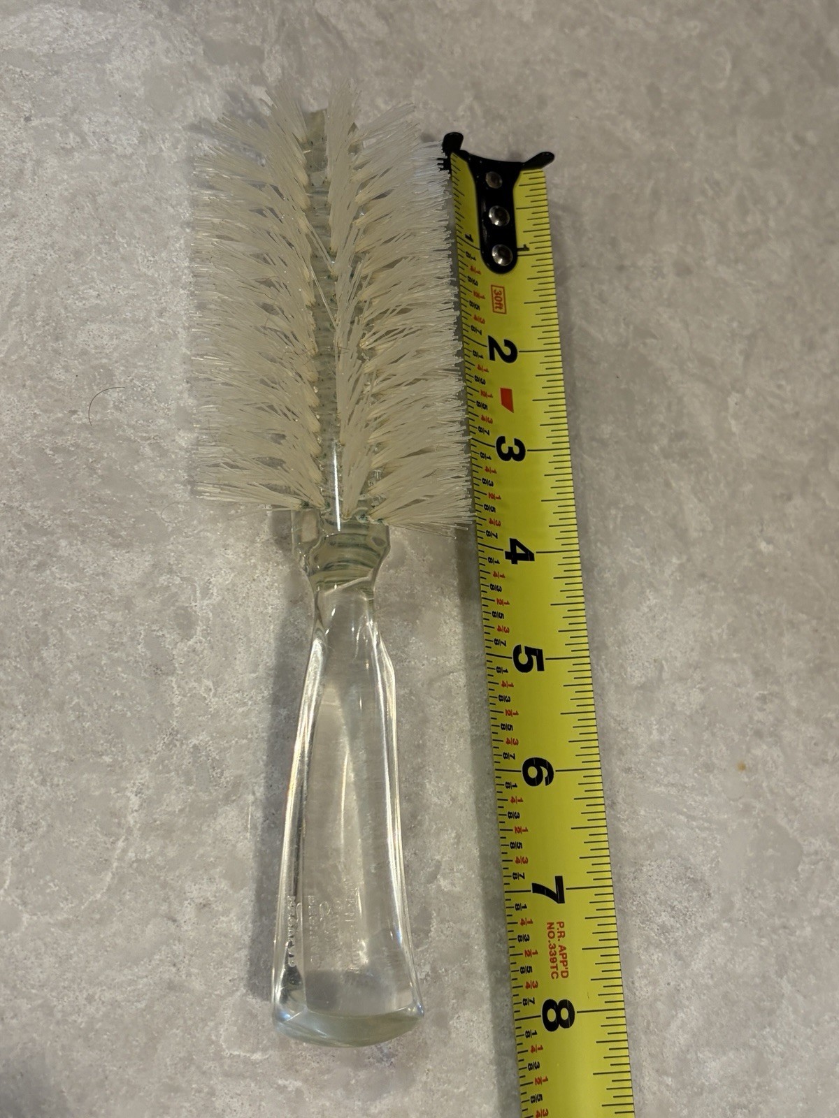 Vintage Fuller Brush Crescent Bristlecomb #530 Clear Lucite Nylon Bristles