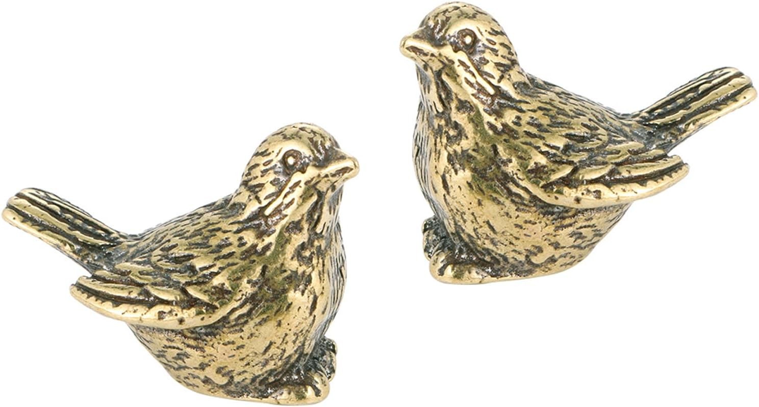 2pcs Retro Brass Sparrow Statue, Elegant Bird Figurines for Home and Office 2pcs Retro Brass Sparrow Statue, Elegant Bird Figurines for Home and Office