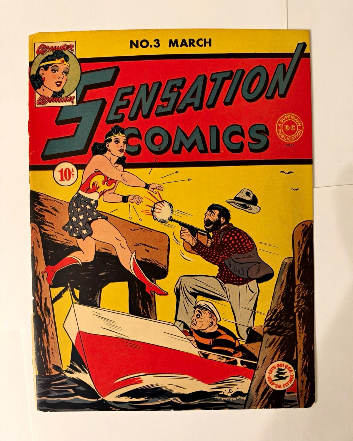 Sensation Comics #3 (1942) 3rd WW CVR RARE