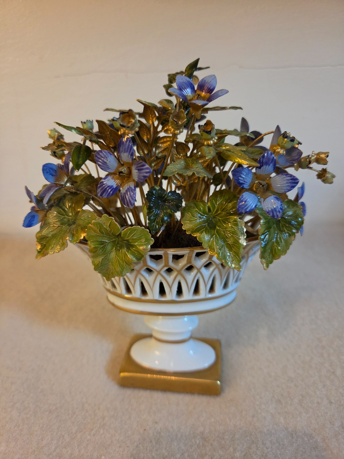 Vintage Gorham Jane Hutcheson Fleur des Siecles Enamel Flower Arrangement Vintage Gorham Jane Hutcheson Fleur des Siecles Enamel Flower Arrangement