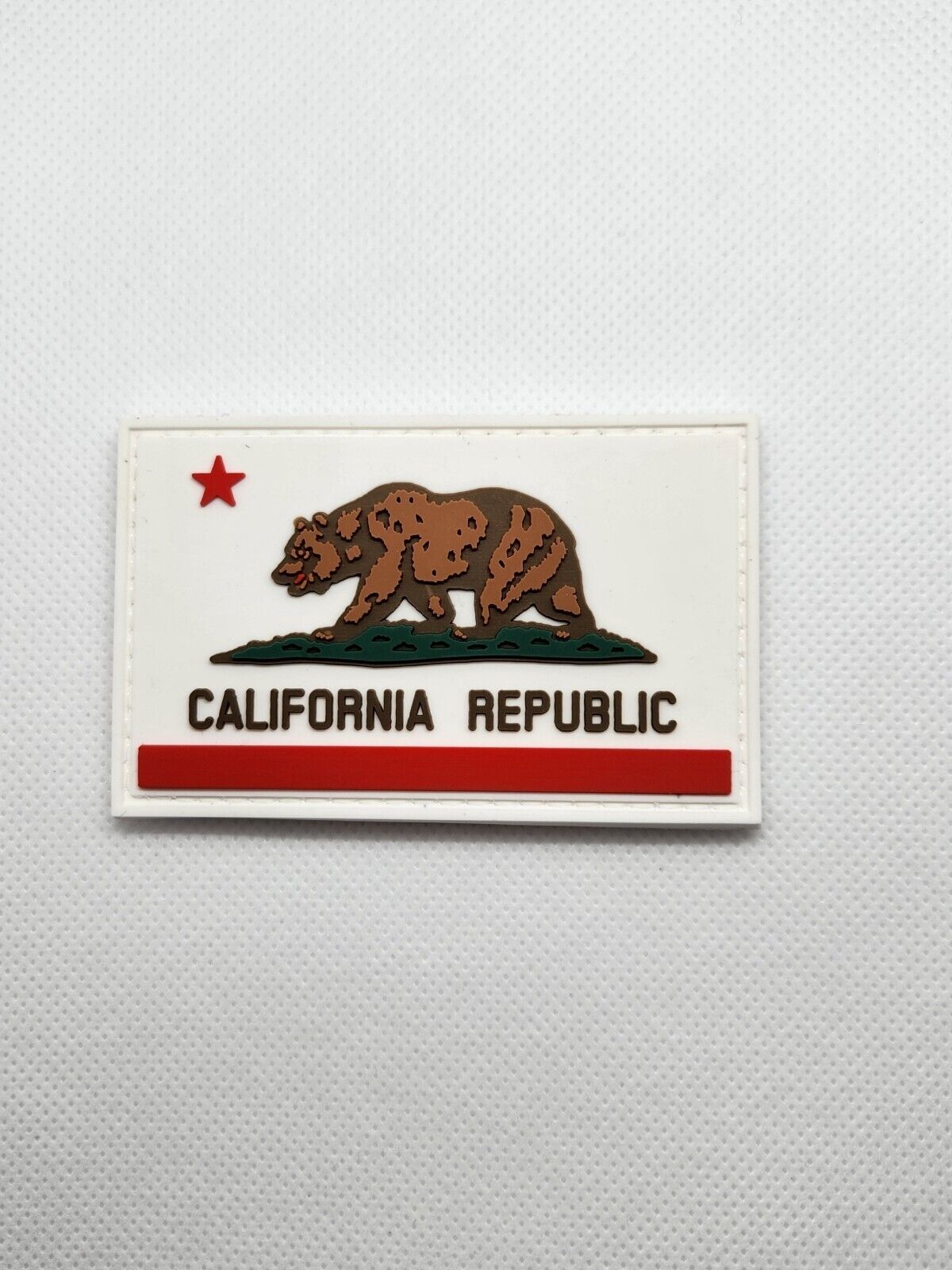 California Flag 3D PVC Tactical Morale Patch – Hook Backed