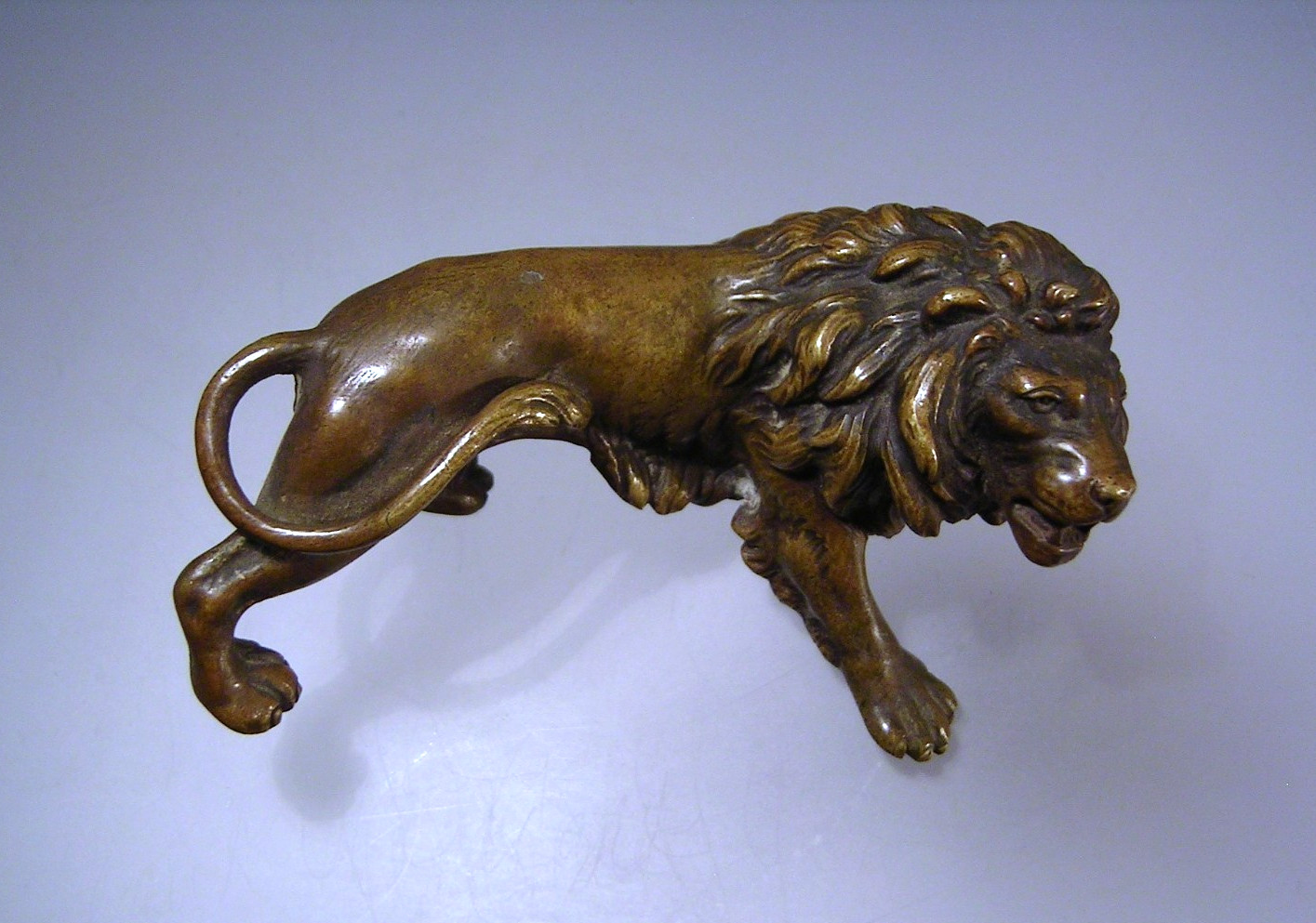 Antique Bronze Lion Sculpture 19th c Antique Bronze Lion Sculpture 19th c