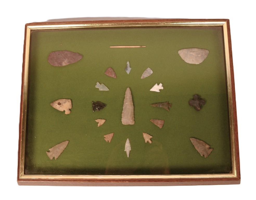 Mixed of Points and Blades Framed Artifacts; Texas Mixed of Points and Blades Framed Artifacts; Texas
