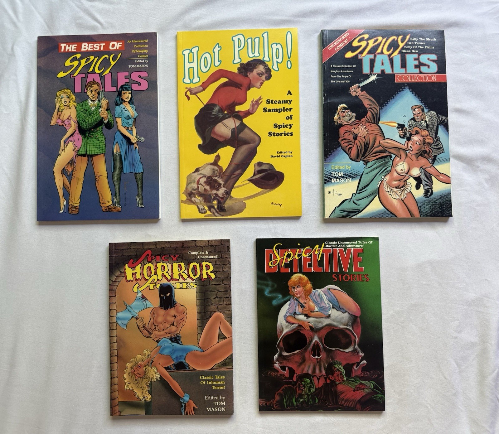 Spicy Tales Collection 1989 1st Print Bruce Timm Pulp Comics Lot of 5 Spicy Tales Collection 1989 1st Print Bruce Timm Pulp Comics Lot of 5