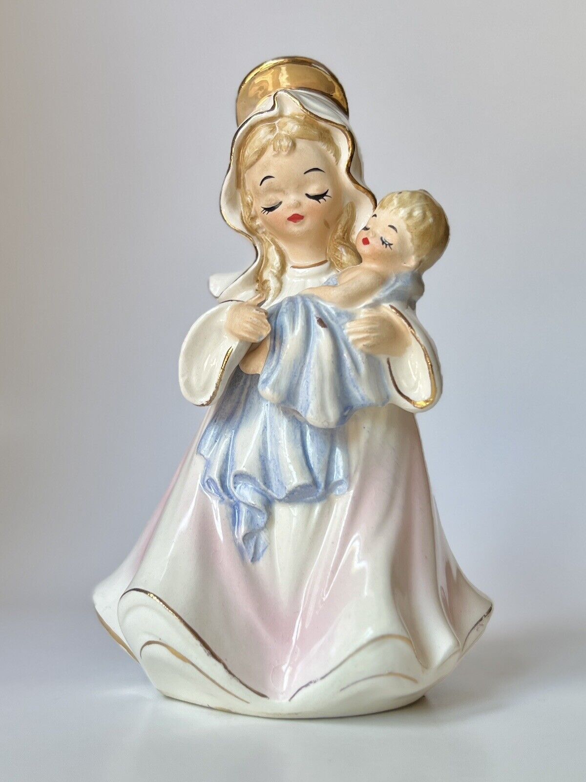 Vintage Josef Originals Virgin Mary Mother Madonna Baby Jesus Figurine Christmas