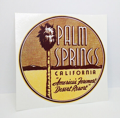 Palm Springs, California 1950's Vintage Style Travel Decal / Vinyl Sticker