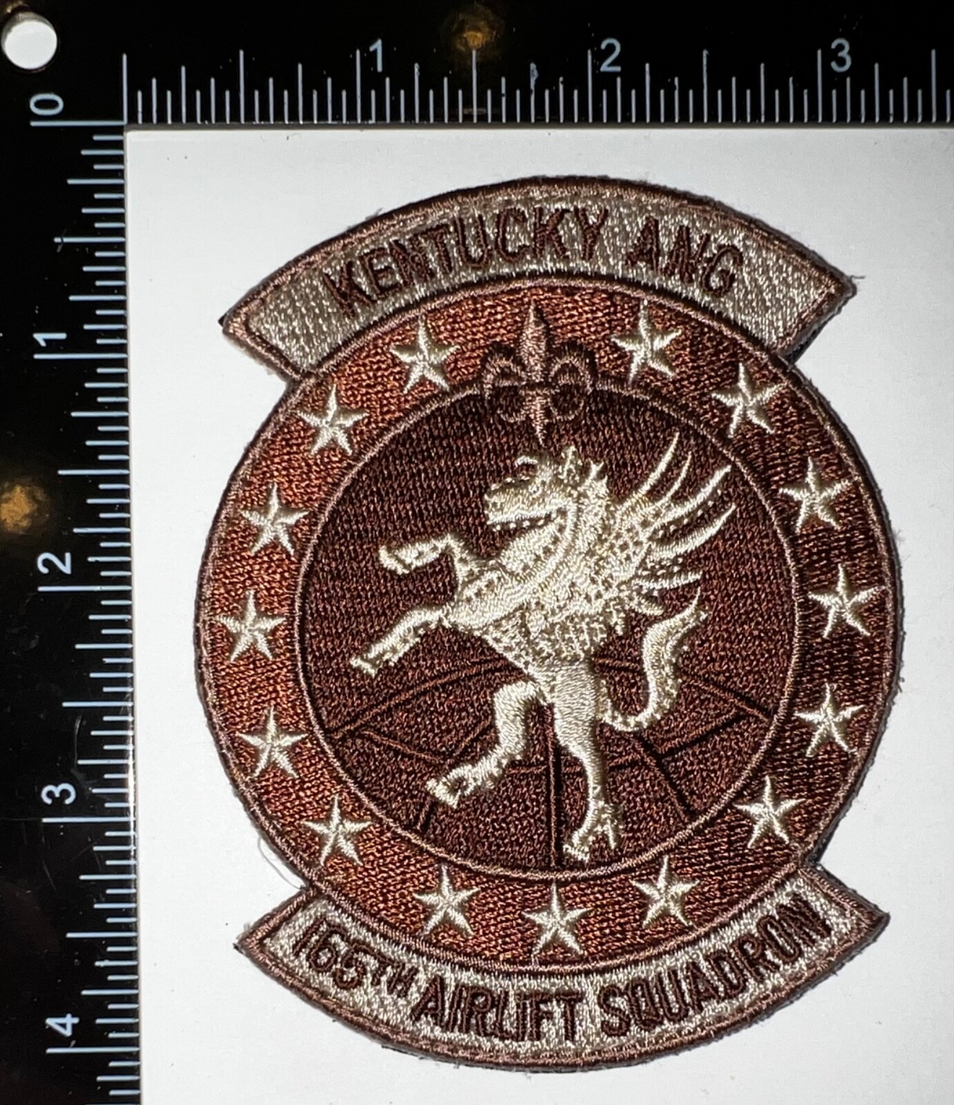 USAF Air Force 165th Airlift Squadron Kentucky ANG HOOK & LOOP Jacket Patch USAF Air Force 165th Airlift Squadron Kentucky ANG HOOK & LOOP Jacket Patch