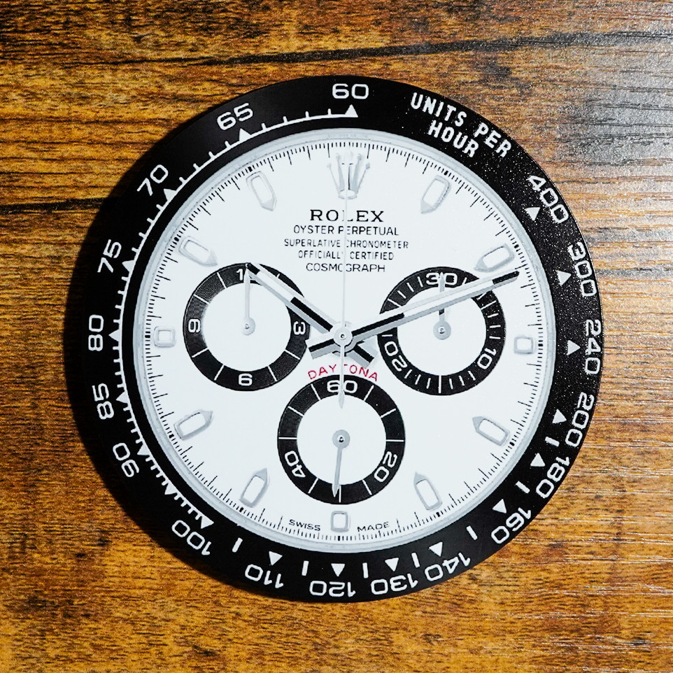 Rolex Daytona Panda White Watch Dial Coaster Drink Holder Man Cave Bar Desk Gift
