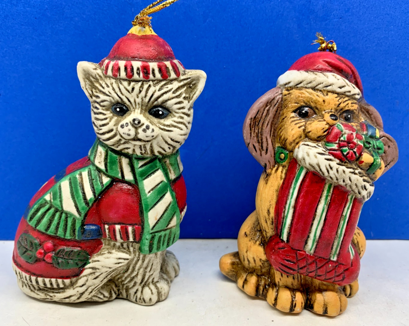 Vintage LaVie (La Vie) Christmas Puppy and Kitten Ornaments Vintage LaVie (La Vie) Christmas Puppy and Kitten Ornaments