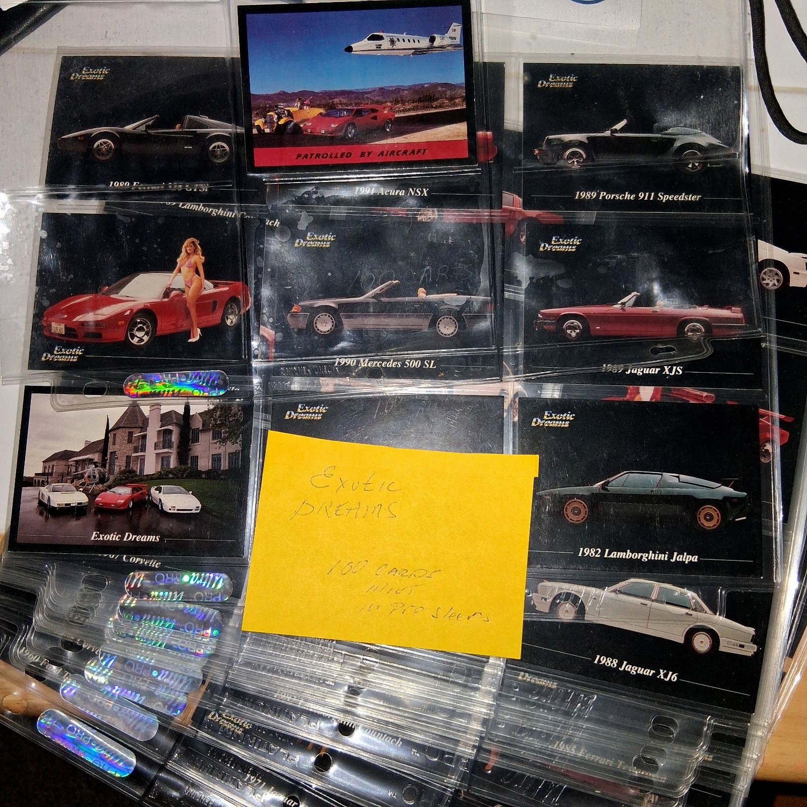 Vintage 1992 EXOTIC DREAMS SPORTS CAR COMPLETE BASIC TRADING CARD SET 1-100 Vintage 1992 EXOTIC DREAMS SPORTS CAR COMPLETE BASIC TRADING CARD SET 1-100