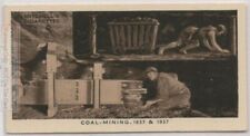 1837 Woman Hauling Coal and 1937 Modern Electric Coal Cutter 80 Y/O Trade  Card picture