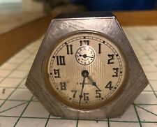 Vintage Westclox Alarm Clock Art Deco Silver Tone Model 61-F  Complete picture