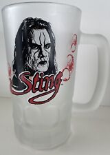 Vintage Sting WCW Frosted Glass Beer Mug 1999 Wrestling WWE WWF 90s picture