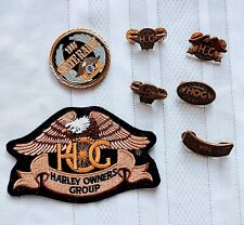 Harley Davidson HOG Harley Owners Group Patch, Various Pins And State Rally Coin picture