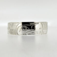 New Sterling Silver Wolf Haida Style Bracelet .75