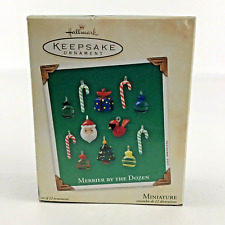 Hallmark Keepsake Christmas Ornament Merrier By The Dozen Miniature Set New 2003 picture