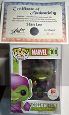 Funko Pop #109 Signed Stan Lee Green Goblin # 109 With His Own COA Marvel Misb picture