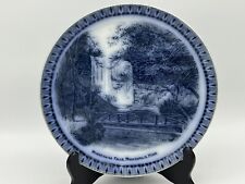 Rare Antique Frank Beardmore & Co. Minnehaha Falls, MN Flow Blue 7.5” Plate picture