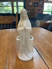 Vintage Virgin Mary Praying White Ceramic Planter 10