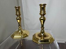 Set of 2 Baldwin Brass Candlestick Holders 6.5 in. Forged In USA picture