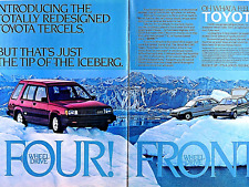 1983 Toyota Tercel 4wd Wagon Vintage 4 Wheel & Front Original Print Ad 2 Page picture