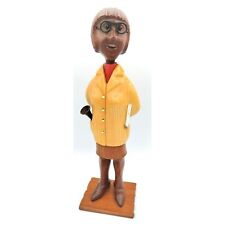 Romer Wood Handmade Vintage Italian Female Doctor Statue Stethoscope Thermometer picture