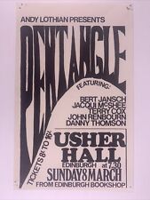 Pentangle Jacqui McShee Flyer Original Usher Hall Edinburgh Concert March 1970 picture