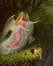 Catholic print picture -  GUARDIAN ANGEL BOY  -   8