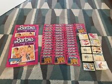 Huge 1989 Barbie Panini Sticker Album Book Lot 43 unopened packs, And More picture