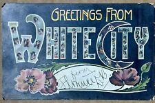 Greetings from White City. 1908 Vintage Postcard picture