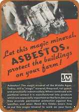 Metal Sign - 1937 Magic Mineral Asbestos - Vintage Look Reproduction picture