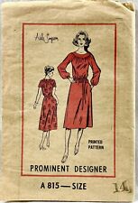 1970s Mail Order Sewing Pattern A815 Adele Simpson Designer Dress Size 14 15555 picture