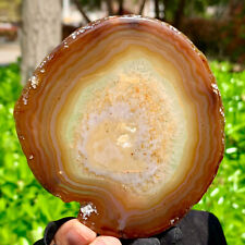 79G Natural and Beautiful Agate Geode Druzy Slice Extra Large Gem picture