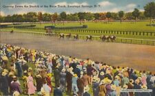  Postcard Coming Down the Stretch Race Track Saratoga Springs NY  picture