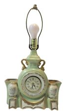 Vintage Lanshire Self Starting Model 13 Porcelain Ceramic Electric Clock & Lamp picture