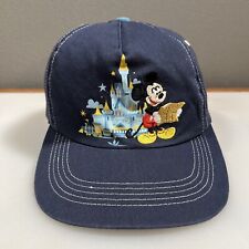 Disney Parks Mickey Mouse Castle Baseball Cap Strapback Hat Youth Boys Blue picture